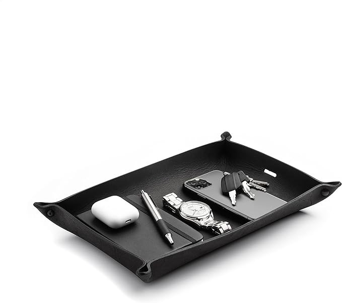 Leather Valet Tray For men and women | Made in the USA | EDC Dump Tray for Keys, Phone, Wallet | ... | Amazon (US)