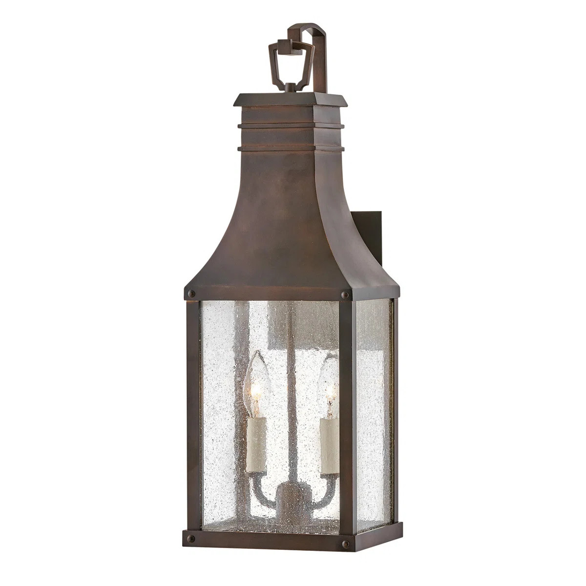 Beacon Hill 2 - Bulb 23" H Seeded Glass Outdoor Wall Lantern | Wayfair North America