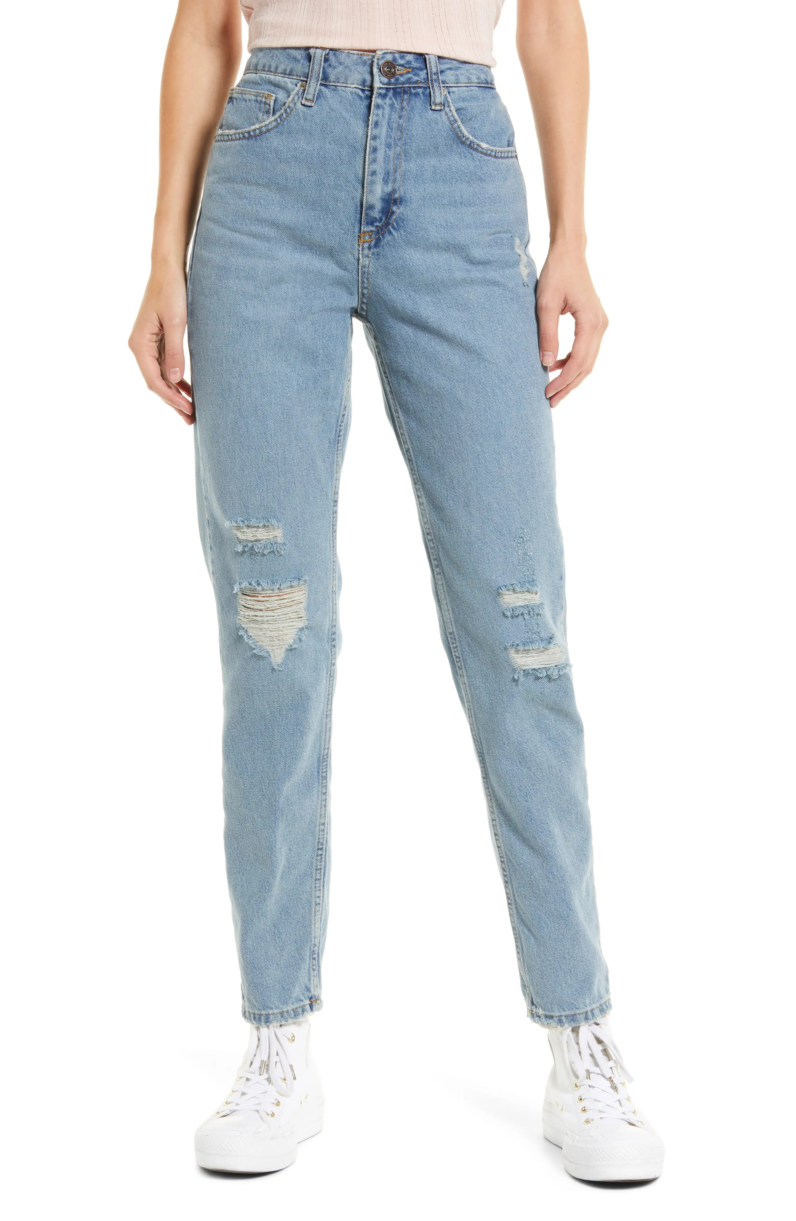 BDG Urban Outfitters Deconstructed Mom Jeans in Mid Vintage at Nordstrom, Size 30 | Nordstrom