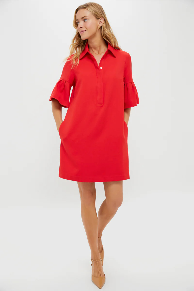 Red Crepe Massey Dress | Tuckernuck (US)