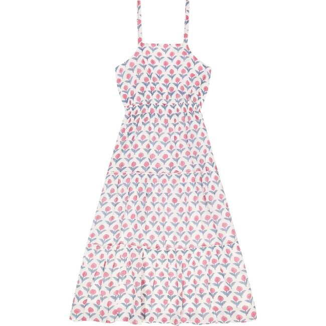 Women's Emilie Maxi Strappy Sundress Flower, Pink | Maisonette