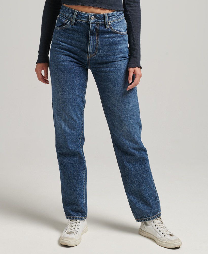 Organic Cotton High Rise Straight Jeans | Superdry (UK)