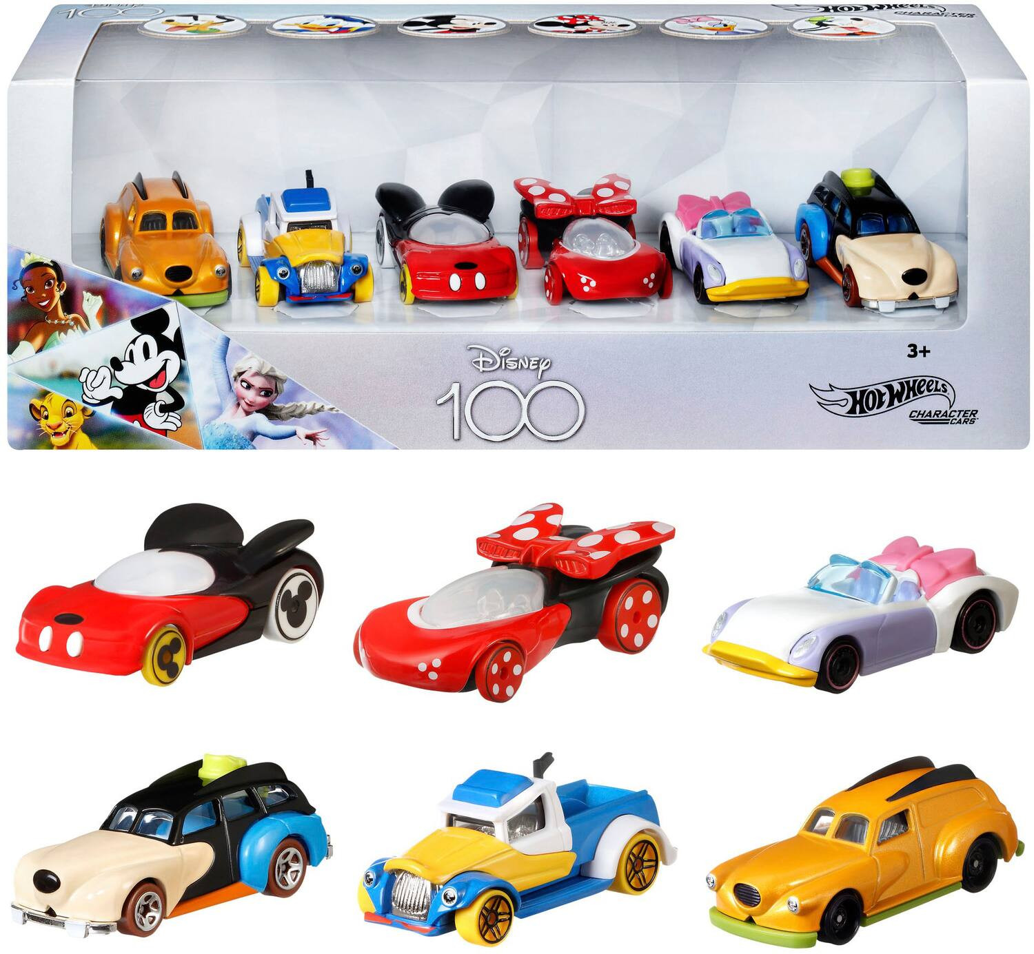 Hot Wheels Disney 100th Anniversary Character Car Diorama 6-Pack - Multi | Best Buy U.S.