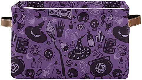xigua Halloween Witch Foldable Storage Basket for Shelves, Collapsible Waterproof Sturdy Fabric Stor | Amazon (US)