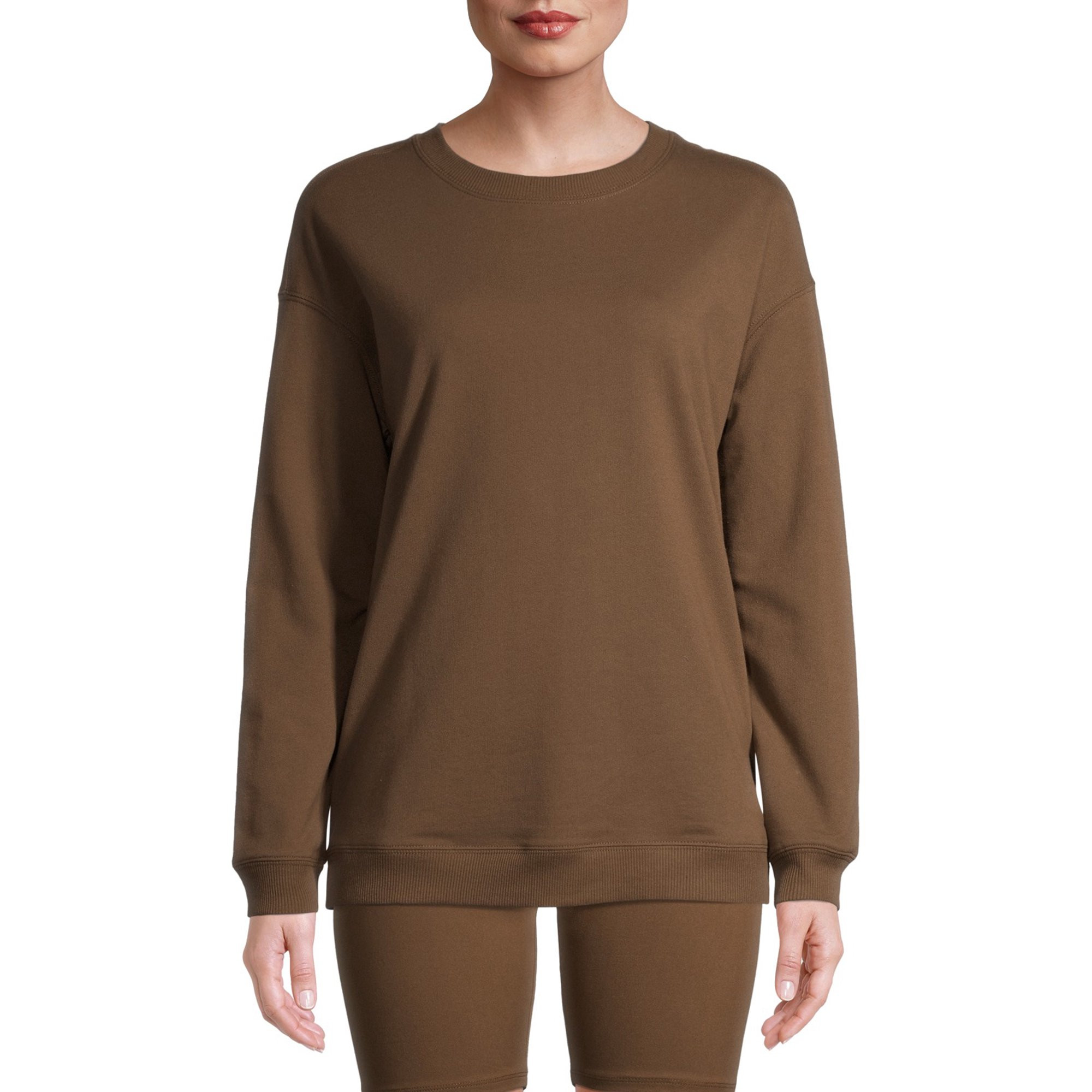 Como Blu Women's Athleisure Oversized Crewneck Top | Walmart (US)