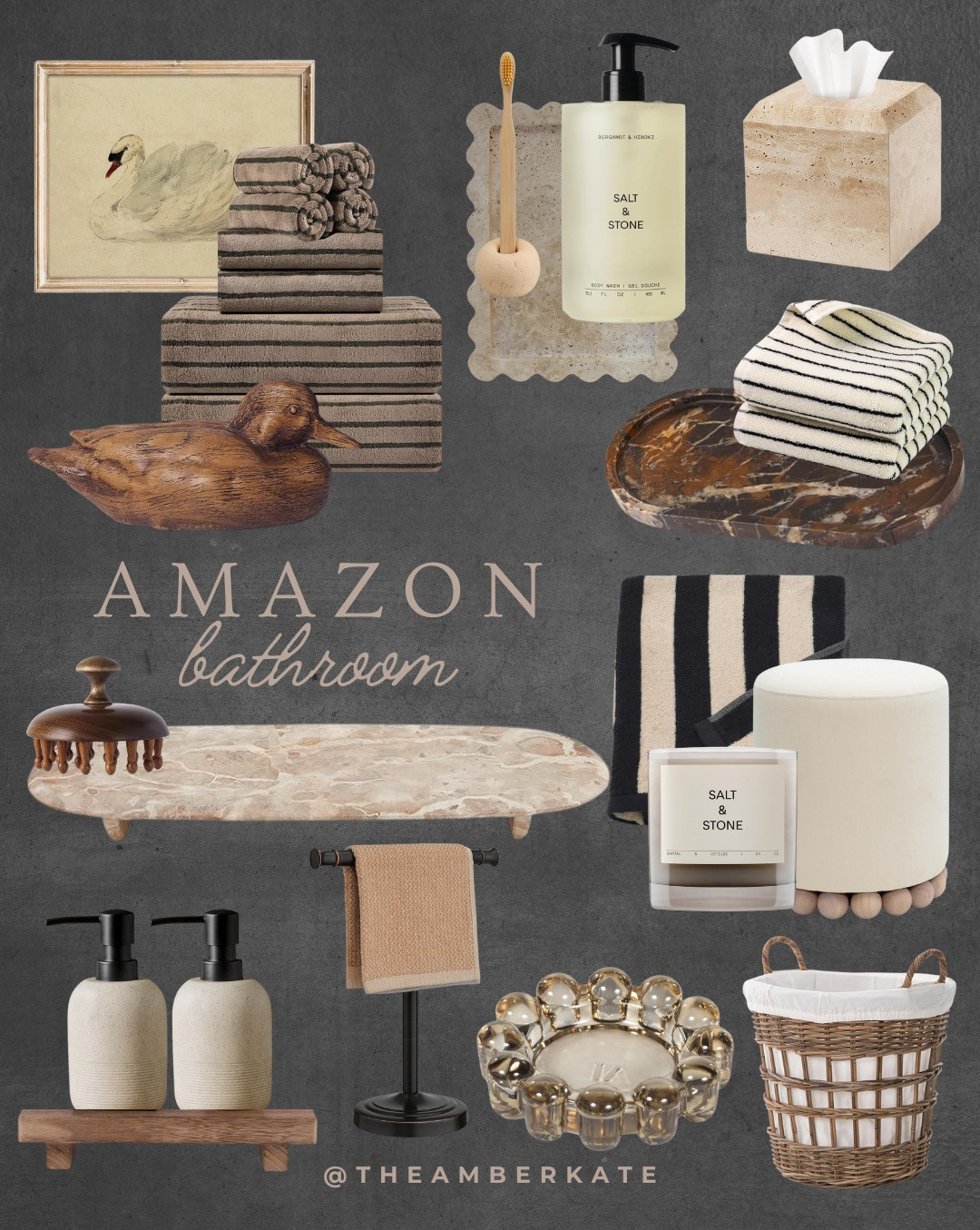 Amazon Bathroom Finds
Curated Amazon bathroom essentials including chic soap dispensers, striped towels, marble trays, woven hampers, and Salt & Stone body care. Neutral, spa-inspired style to elevate your space affordably.
#AmazonBathroom #AmazonHome #BathroomDecor #NeutralHomeDecor #AmazonFinds #AmazonEssentials #CozyHome #AmazonBathroomStyle
Title Keywords: Amazon bathroom finds, Amazon bathroom essentials, neutral bathroom decor Amazon, Amazon striped towels, Amazon marble tray, Salt & Stone bathroom Amazon, woven hamper Amazon, affordable bathroom styling, spa-inspired bathroom Amazon, cozy bathroom essentials, modern bathroom Amazon finds, bathroom decor on Amazon, chic Amazon bathroom accents, Amazon bathroom storage, neutral bathroom Amazon
Follow @maeveandmodern on Instagram, Pinterest, LTK, and TikTok! 

 

#LTKHome #LTKFindsUnder50 #LTKFindsUnder100
