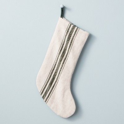 Variegated Center Stripe Stocking Green/Cream - Hearth &#38; Hand&#8482; with Magnolia | Target