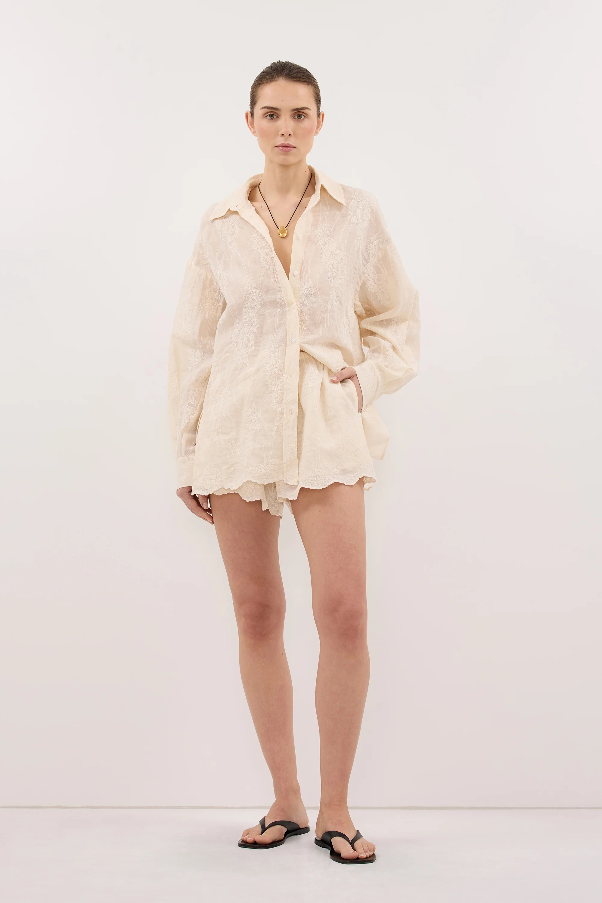 CORDELIA SANDSTONE RAMIE SHORT | DISSH