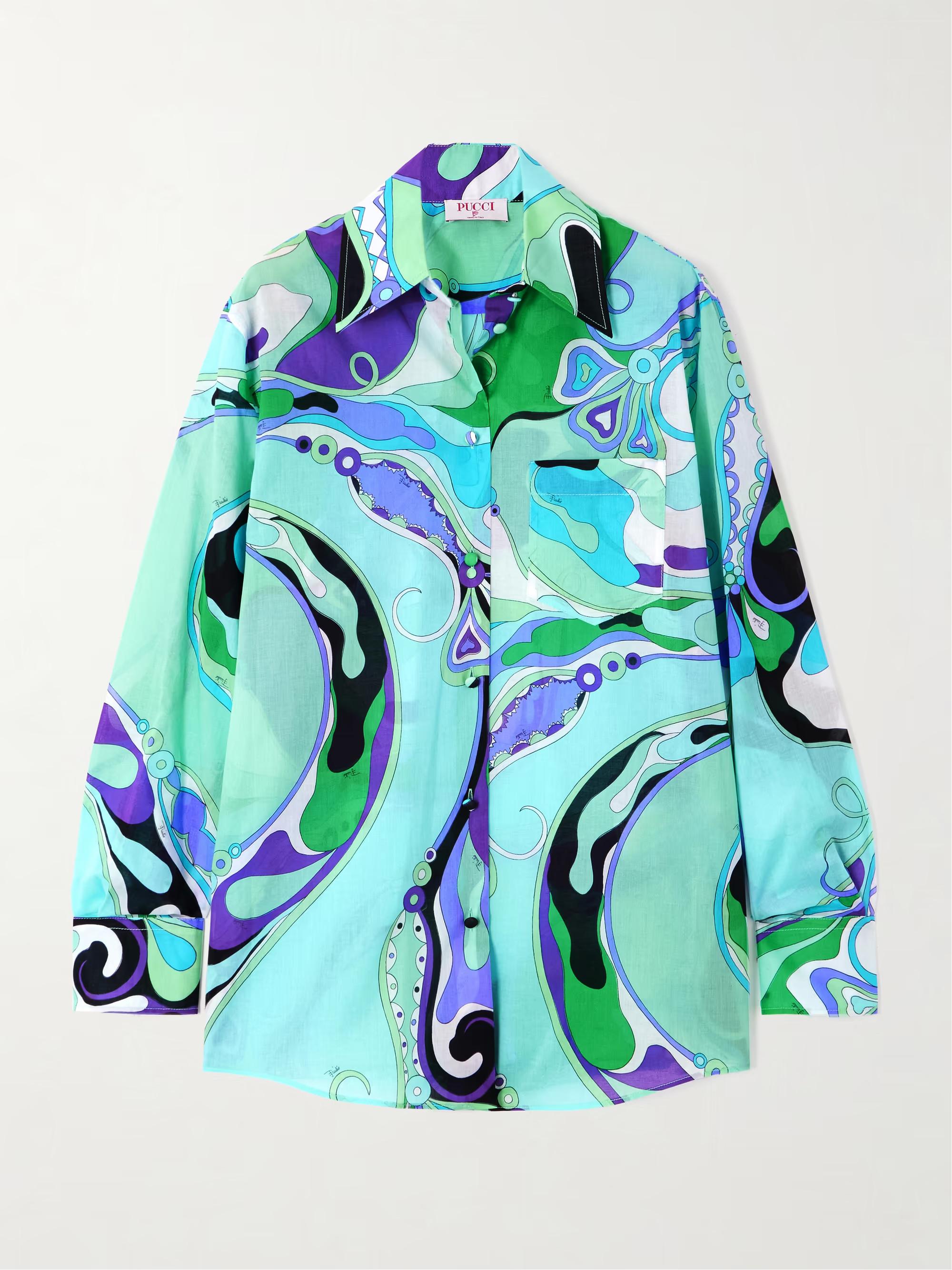 Oversized printed cotton-muslin shirt | NET-A-PORTER (US)