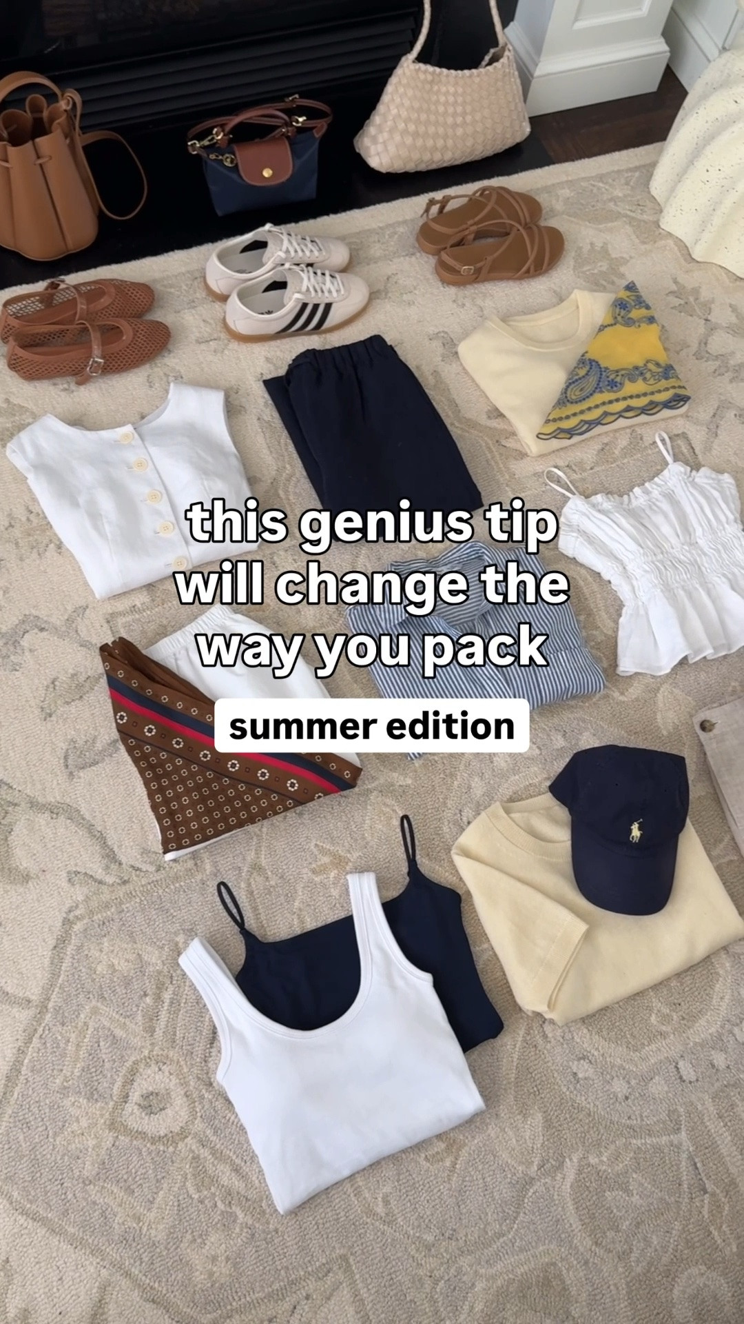 Summer capsule wardrobe. Tops: 
• J.Crew linen vest 00 
• Aritzia linen tie strap cami XXS, I could prob also do XS 
• yellow tee XS 
• Abercrombie tank with built in bra XS, sized up 
• Aritzia contour cami XXS 
Bottoms: • J.Crew eyelet shorts XXS 
• Aritzia linen blend pants 2XS short 
• Madewell linen shorts 00 
• Aritzia poplin skirt 2XS, runs a little big 
Layers: • Old Navy oversized cotton shirt XS petite 
• Quince yellow sweater XS 
• Amazon poncho sweater wrap 
Shoes: • Adidas sneakers size 5
• Amazon mesh flats size 6, worn w inserts bc they don’t have much padding 
• fitflop Gracie sandals size 5

Sudoku capsule wardrobe , packing tips , summer vacation , travel tips , petite friendly mom style , Europe Italy outfits

#LTKPetite #LTKSeasonal #LTKTravel