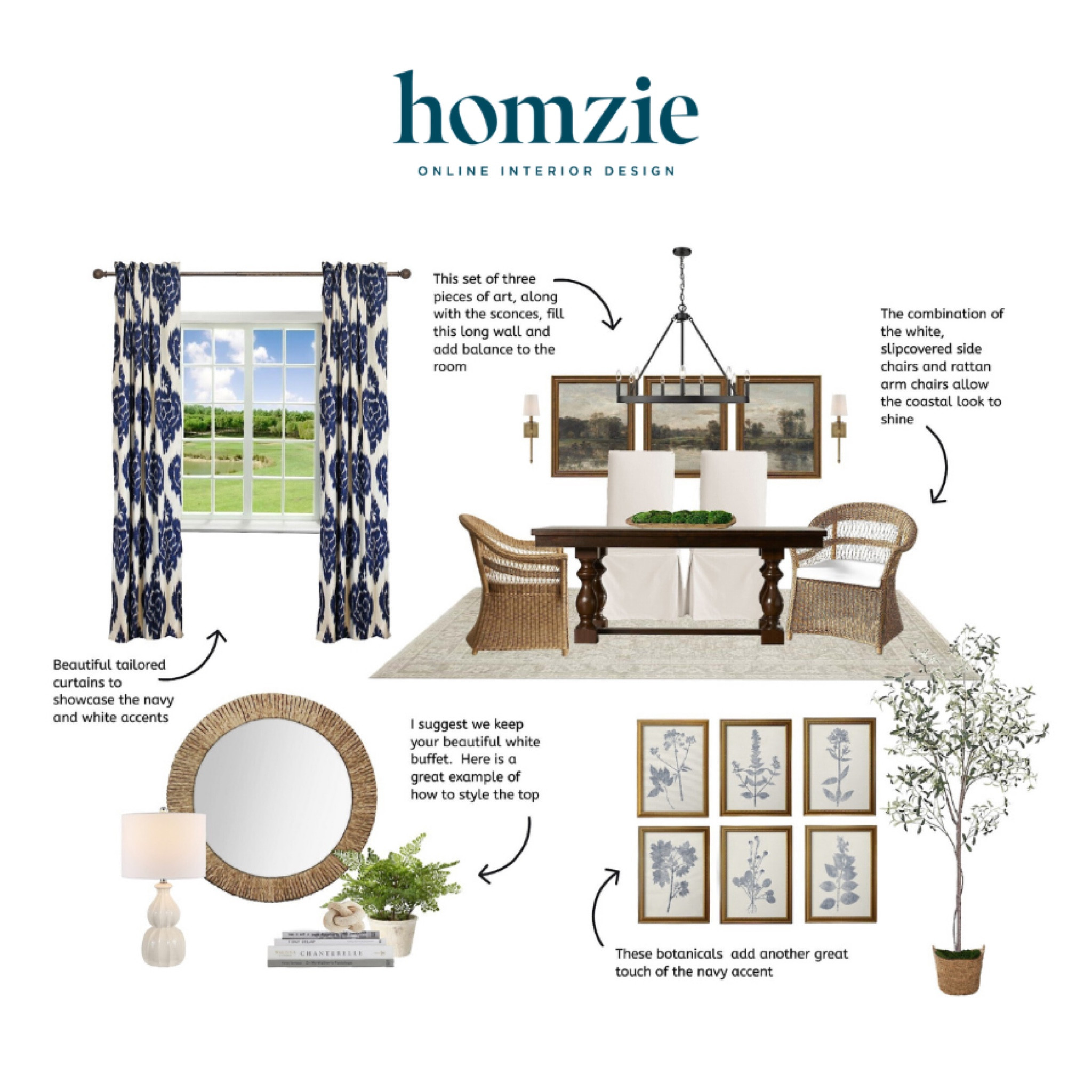 Traditional dining room with upholstered dining chairs, wicker chairs, and patterned curtains 

#LTKHome #LTKFindsUnder100 #LTKFindsUnder50