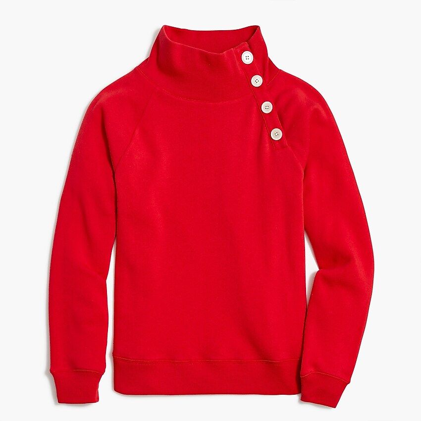 Tartan wide button-collar sweatshirt | J.Crew Factory