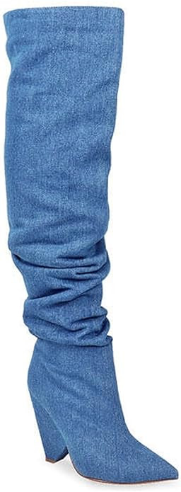 Liliana Women's Over The Knee Thigh High Wedge Heel Boots | Amazon (US)