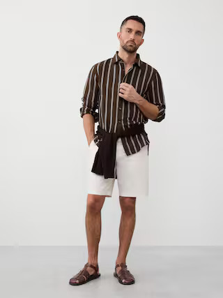 Slim Linen-Blend Shirt | Banana Republic Factory