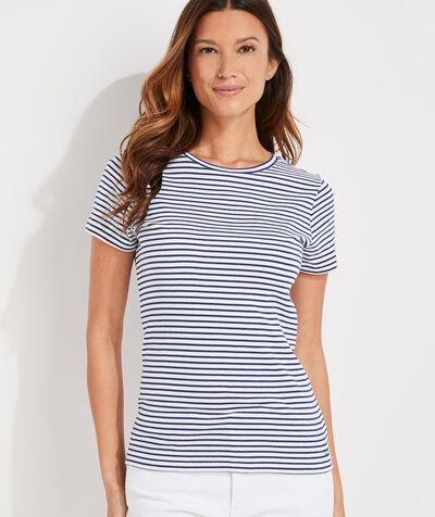 Striped Crewneck Short-Sleeve Simple Tee | vineyard vines