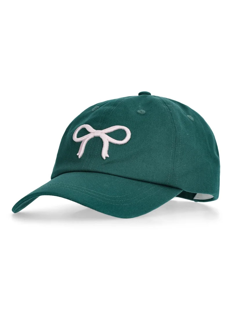 No Boundaries' Cotton Baseball Cap with Bow, Green | Walmart (US)