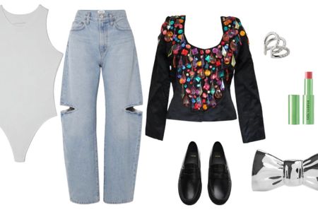 How to style a vintage 80s jacket with wide legged jeans 

#LTKstyletip #LTKSeasonal