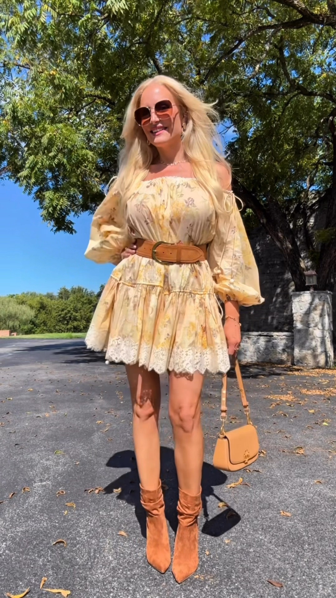The dreamiest summer to fall transition dress. Absolutely obsessed! I sized down to an XS and it fits perfect. 

#LTKOver40 #LTKSeasonal #LTKStyleTip