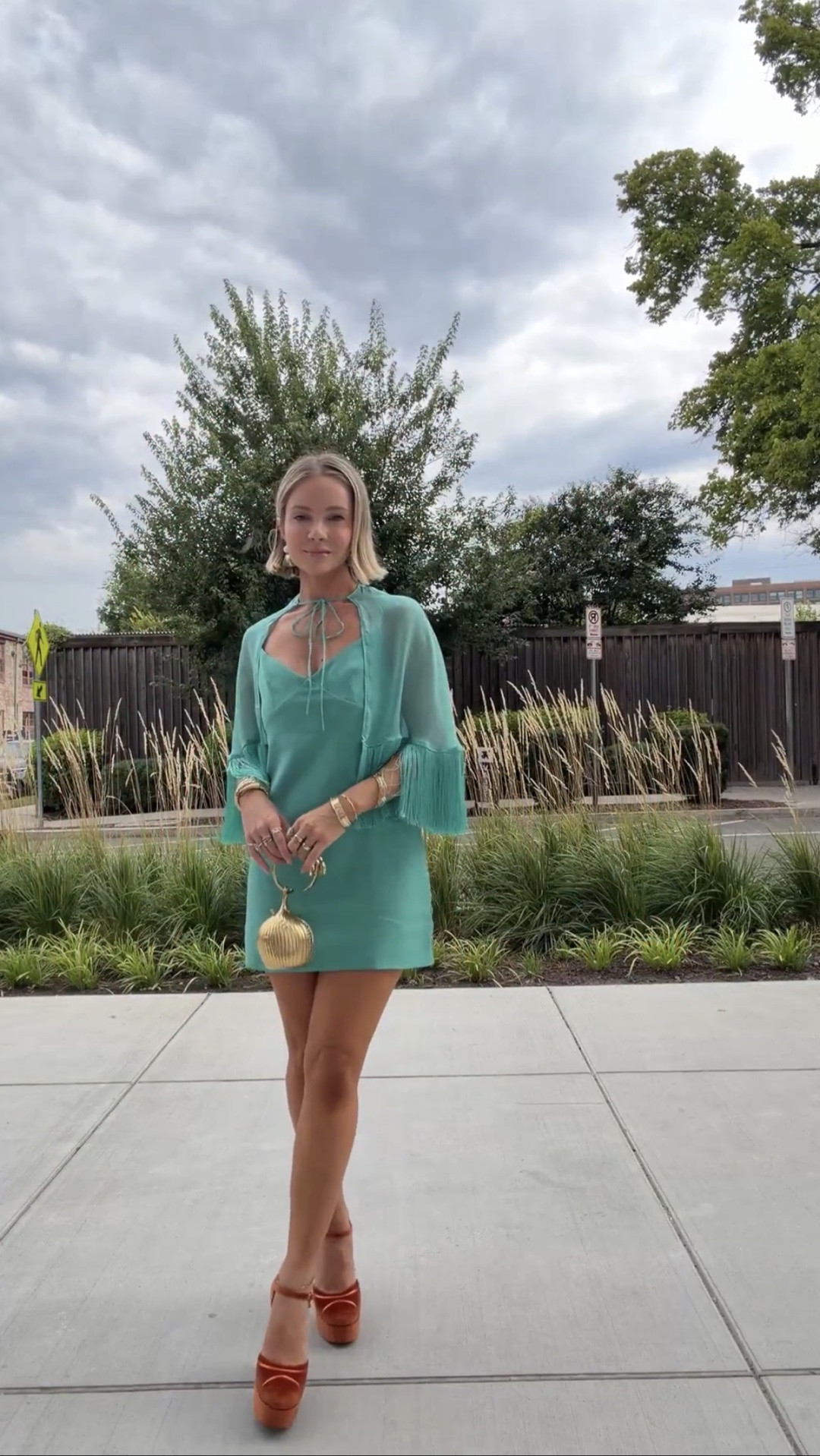 The perfect fall event look! Love how this cape adds a whole other effect to the look!  

 #LTKgrwm #LTKootd