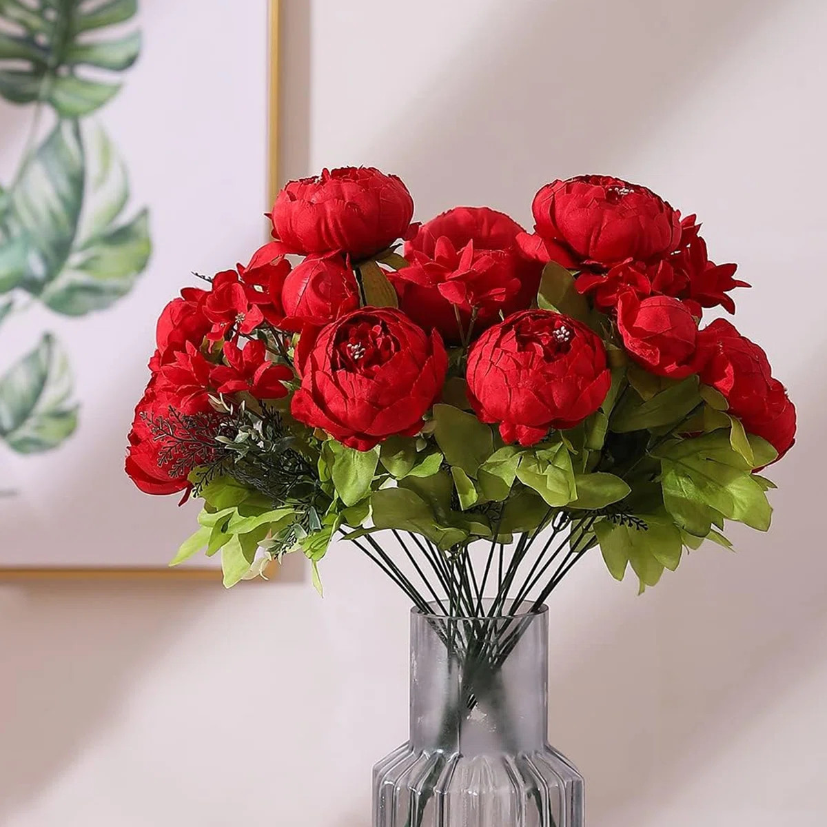 Silk Peony Bouquet Vintage Artificial Peonies Flower for Home Wedding Party Decor,2PACK (Set of 2... | Wayfair North America