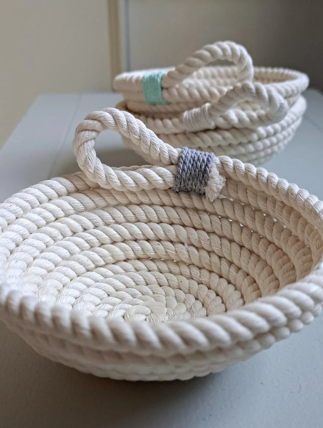 MINI Rope Bowl,nautical,mini Bowl,table Decor,beach House,lake House,unbleached White,coastal, Co... | Etsy (US)