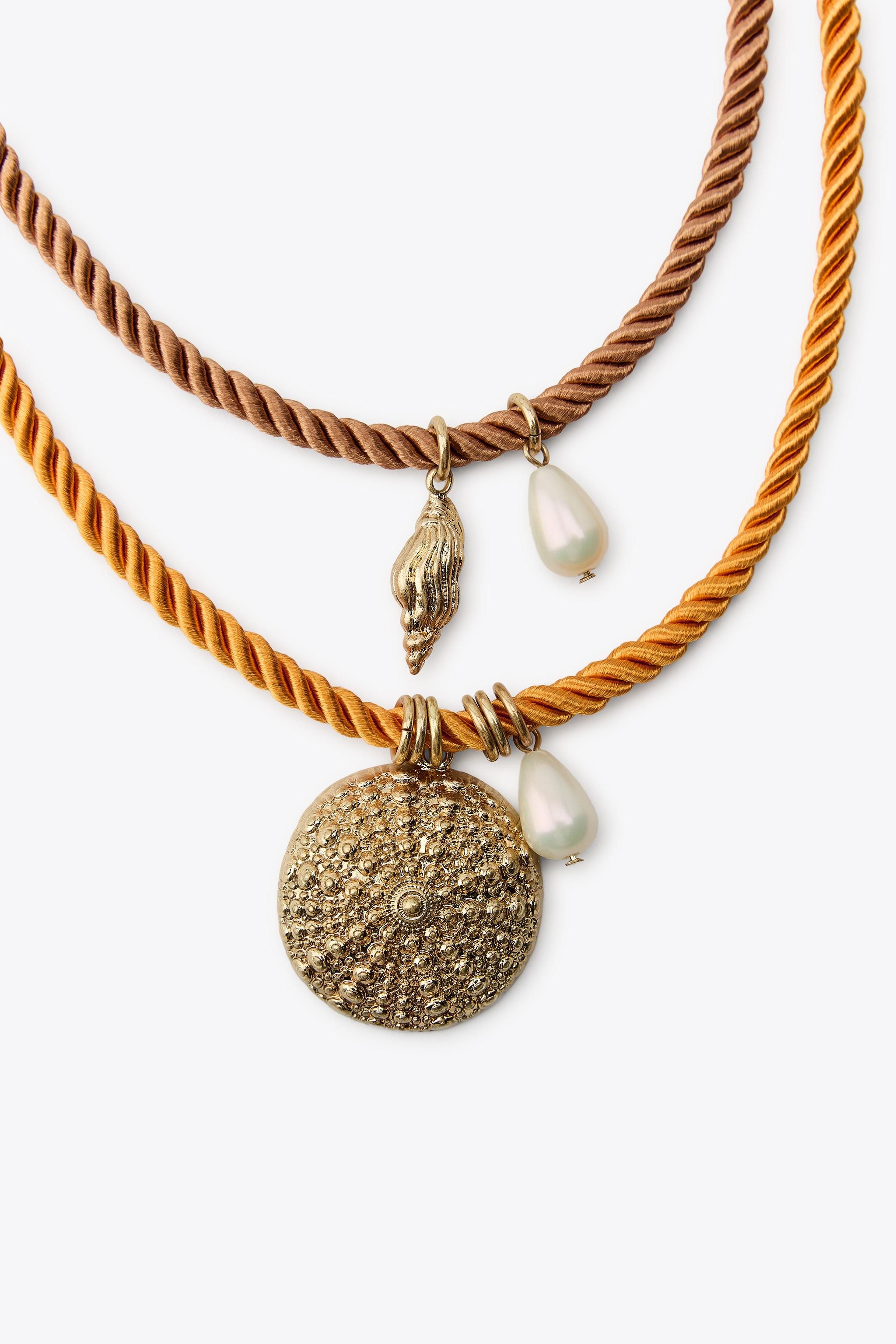 PACK OF 4 ROPE NECKLACES WITH NAUTICAL CHARMS | Zara UK