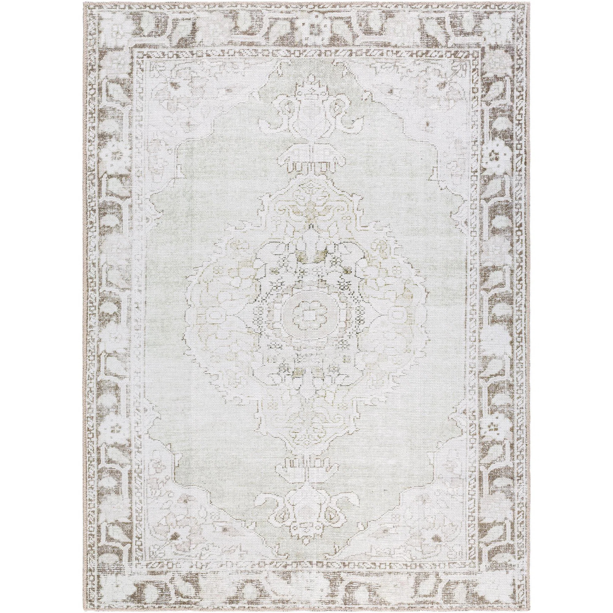 Our PNW Home x Livabliss Machine Washable Oriental Boho Cream Light Brown Area Rug & Reviews | Wa... | Wayfair North America