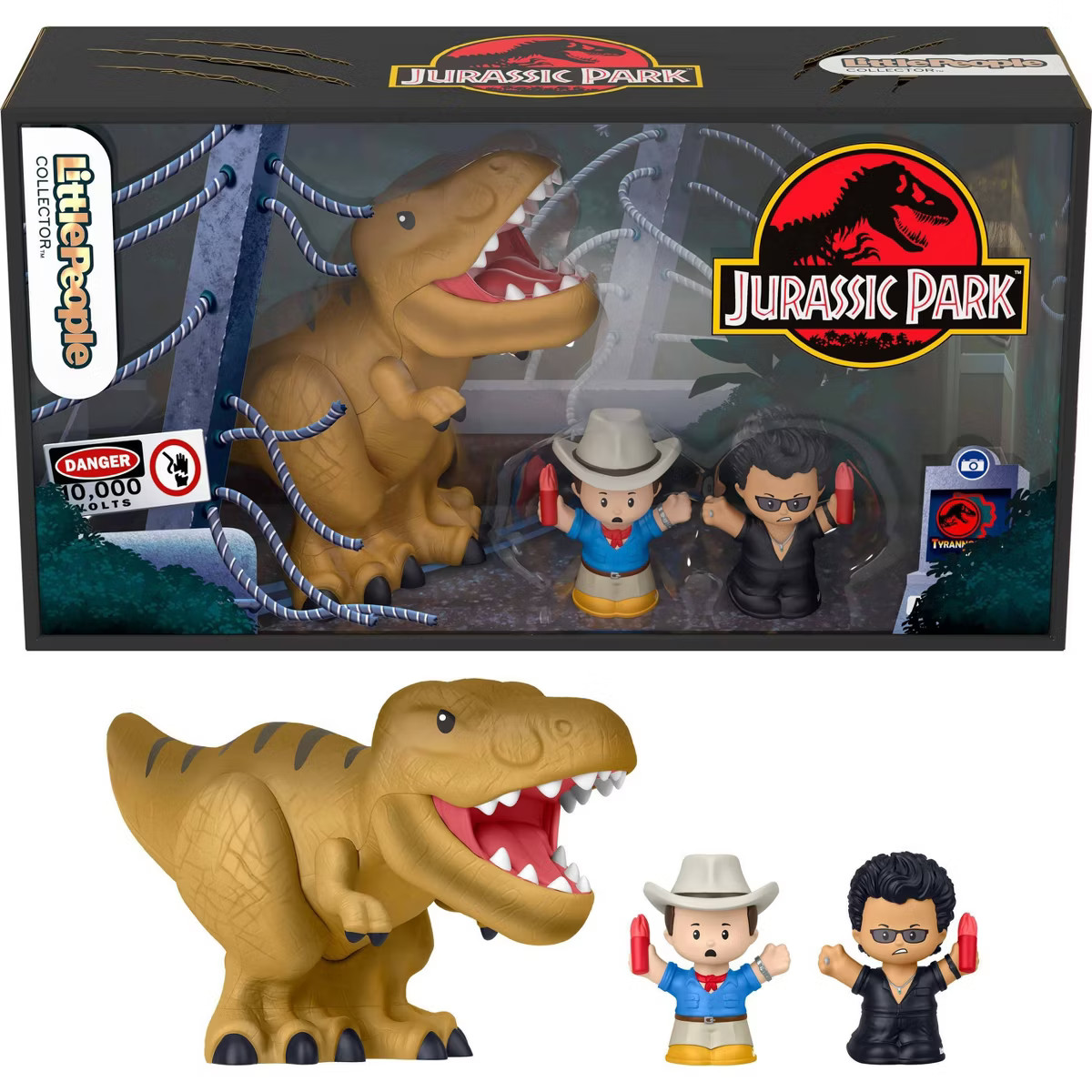 Little People Collector Jurassic Park Special Edition Set with Dinosaur for Movie Fans, 3 Figures | Target