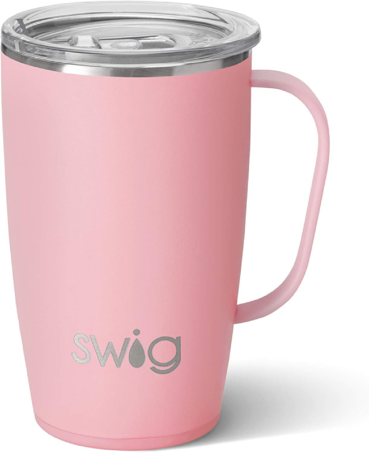 Swig Life 18oz Travel Mug with Handle and Lid, Stainless Steel, Dishwasher Safe, Cup Holder Frien... | Amazon (US)