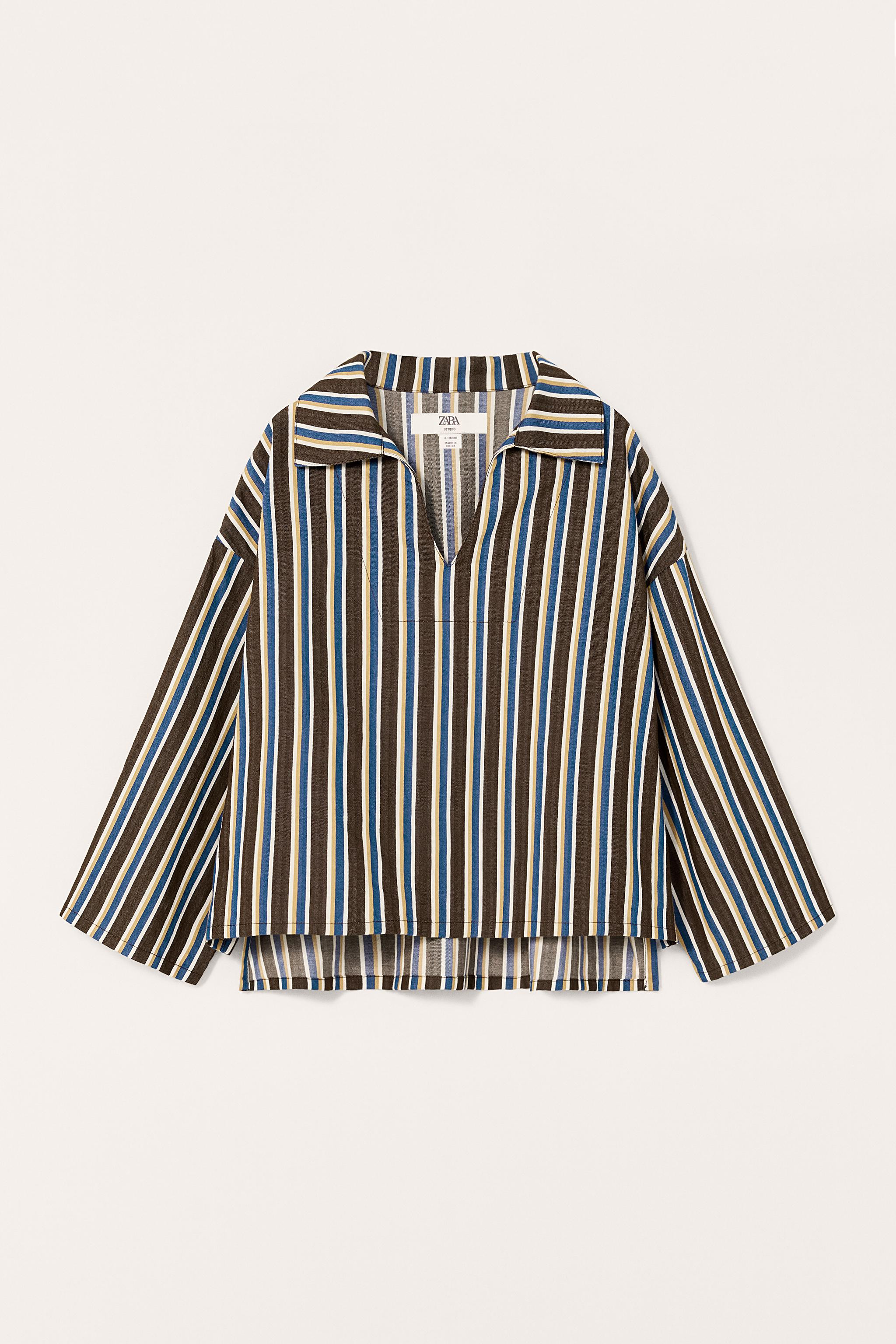 LIMITED EDITION STRIPED FLOWY SHIRT | Zara US