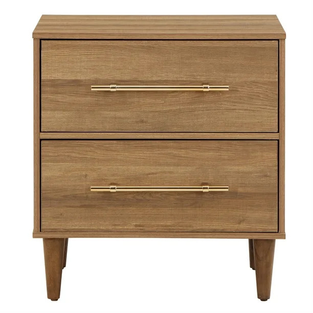 Furniture of America Irvine Farmhouse Wood 2-Drawer Nightstand in Light Oak - Walmart.com | Walmart (US)