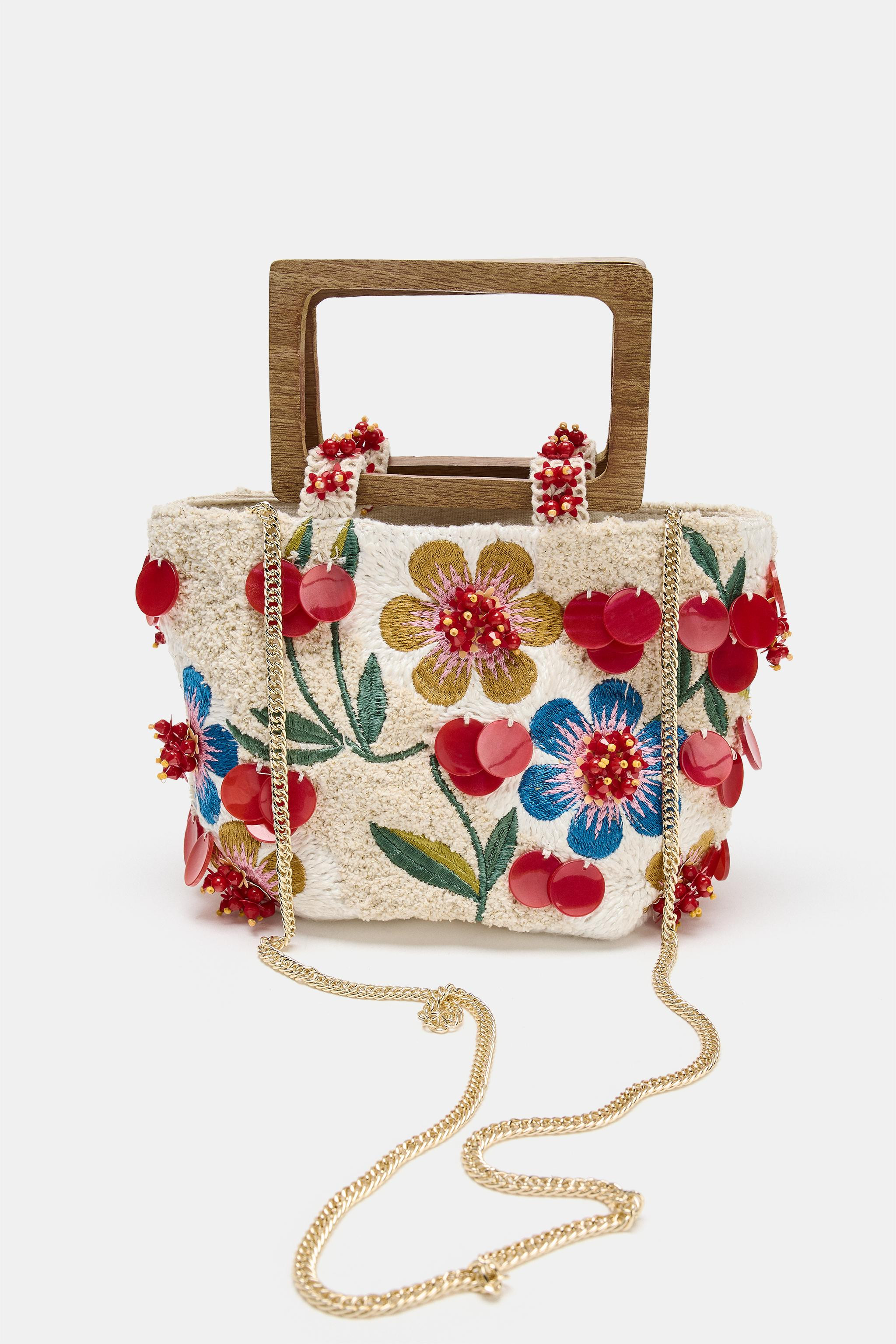 EMBROIDERED MINI HANDBAG | Zara US