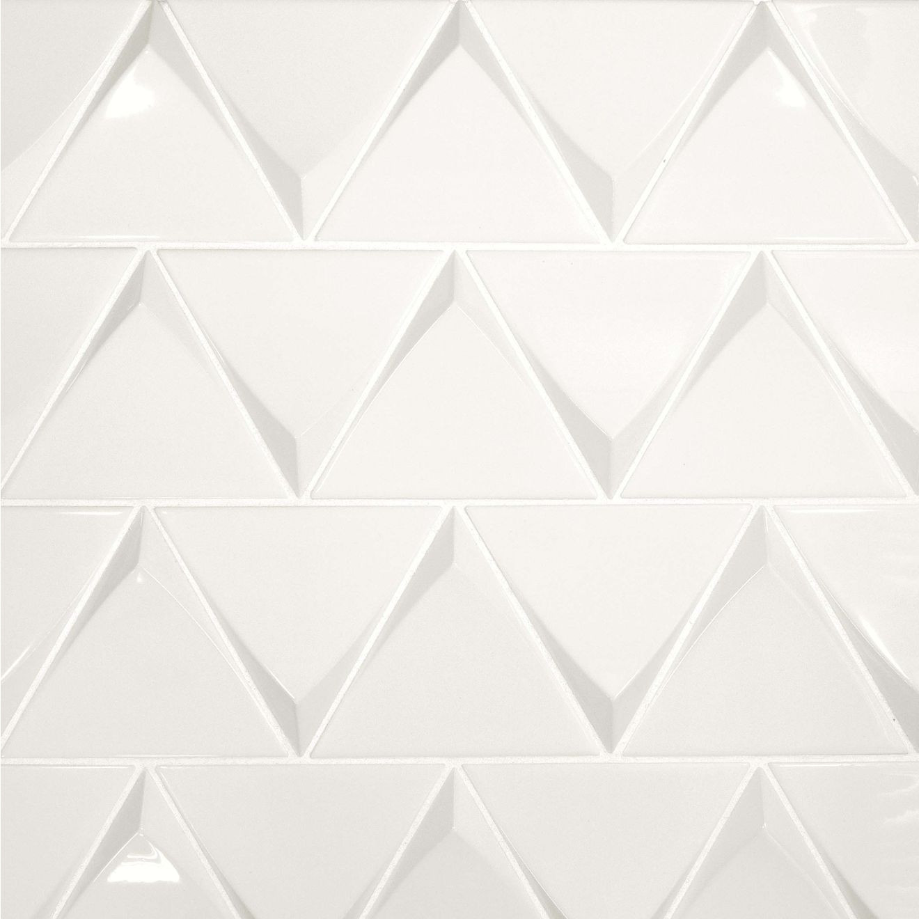 Triangolo 5" x 5" Wall Tile in White | Bedrosians Tile & Stone