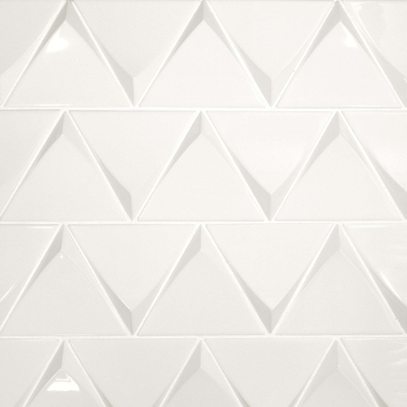 Triangolo 5" x 5" Wall Tile in White | Bedrosians Tile & Stone
