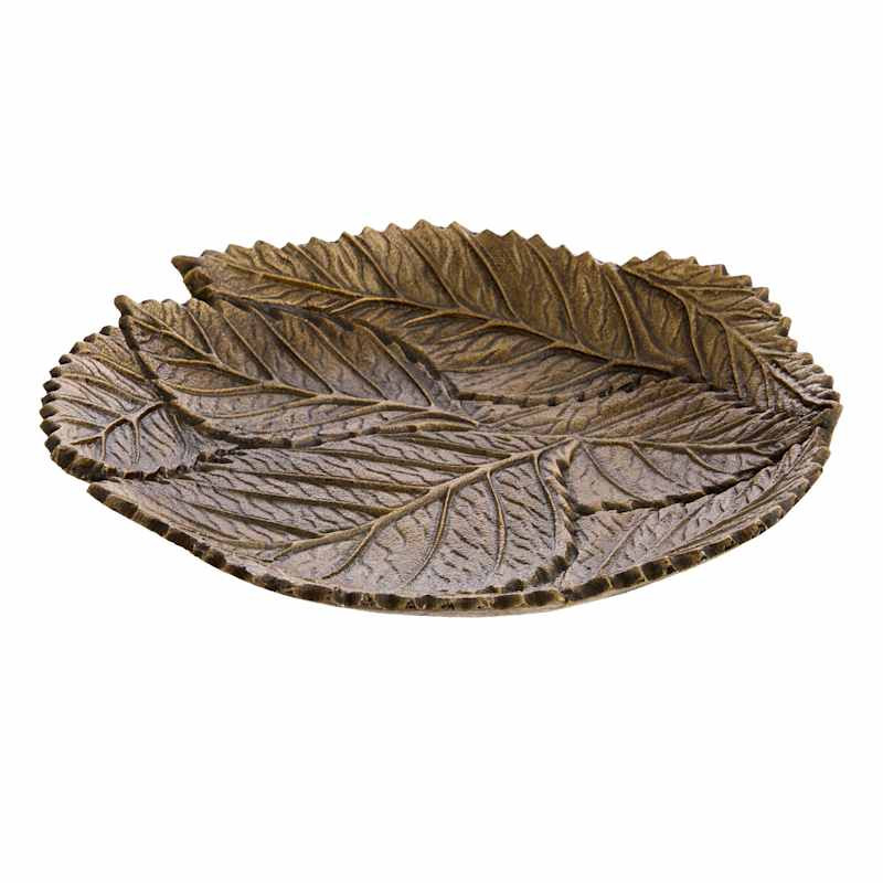 Gold Metal Leaf Tray, 12.2" | At Home