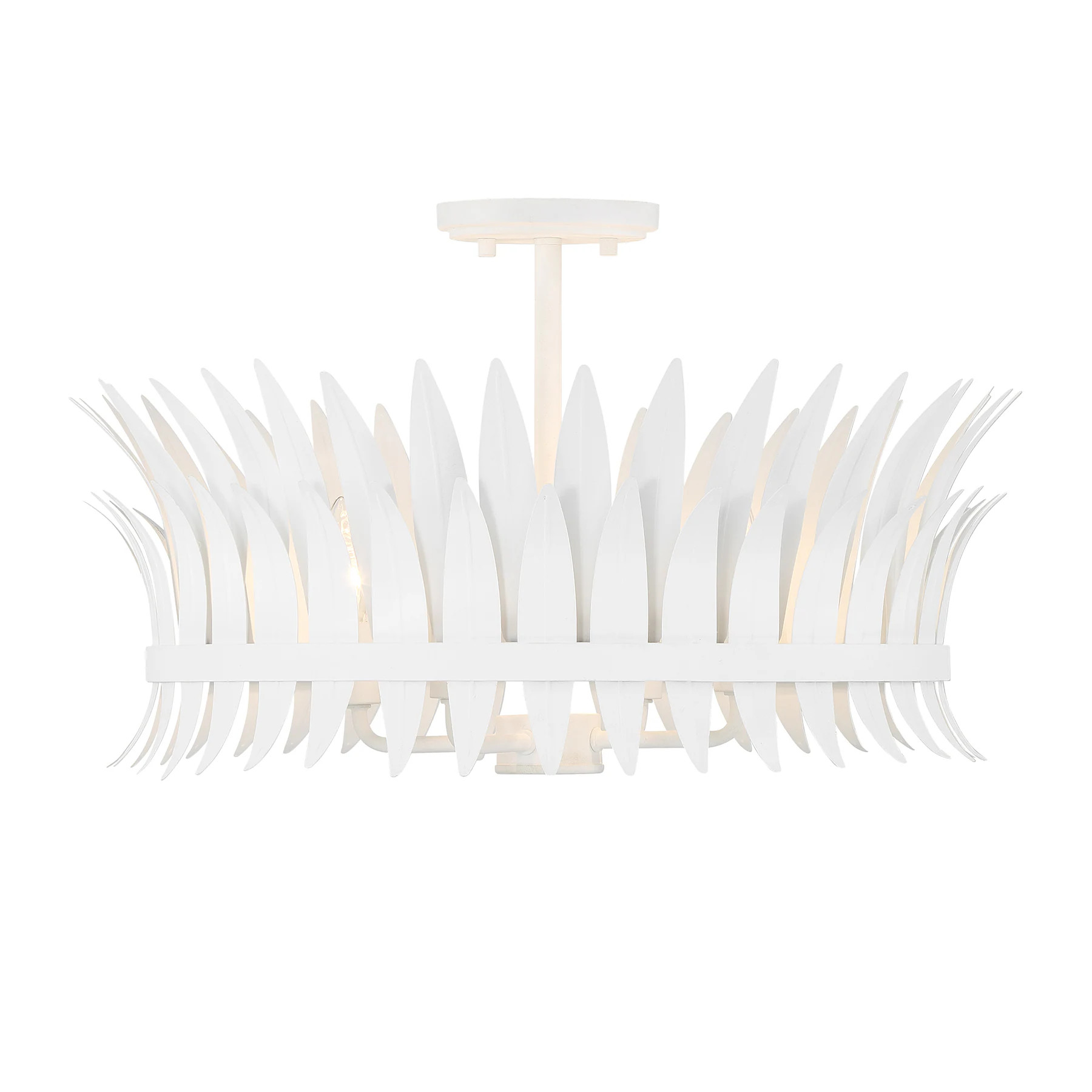 Savoy House Ensley 4-Light Ceiling Light in Bisque White 20-in White Indoor 4 -Light Semi-flush Mount Light one_size | 6-7900-4-83 | Lowe's