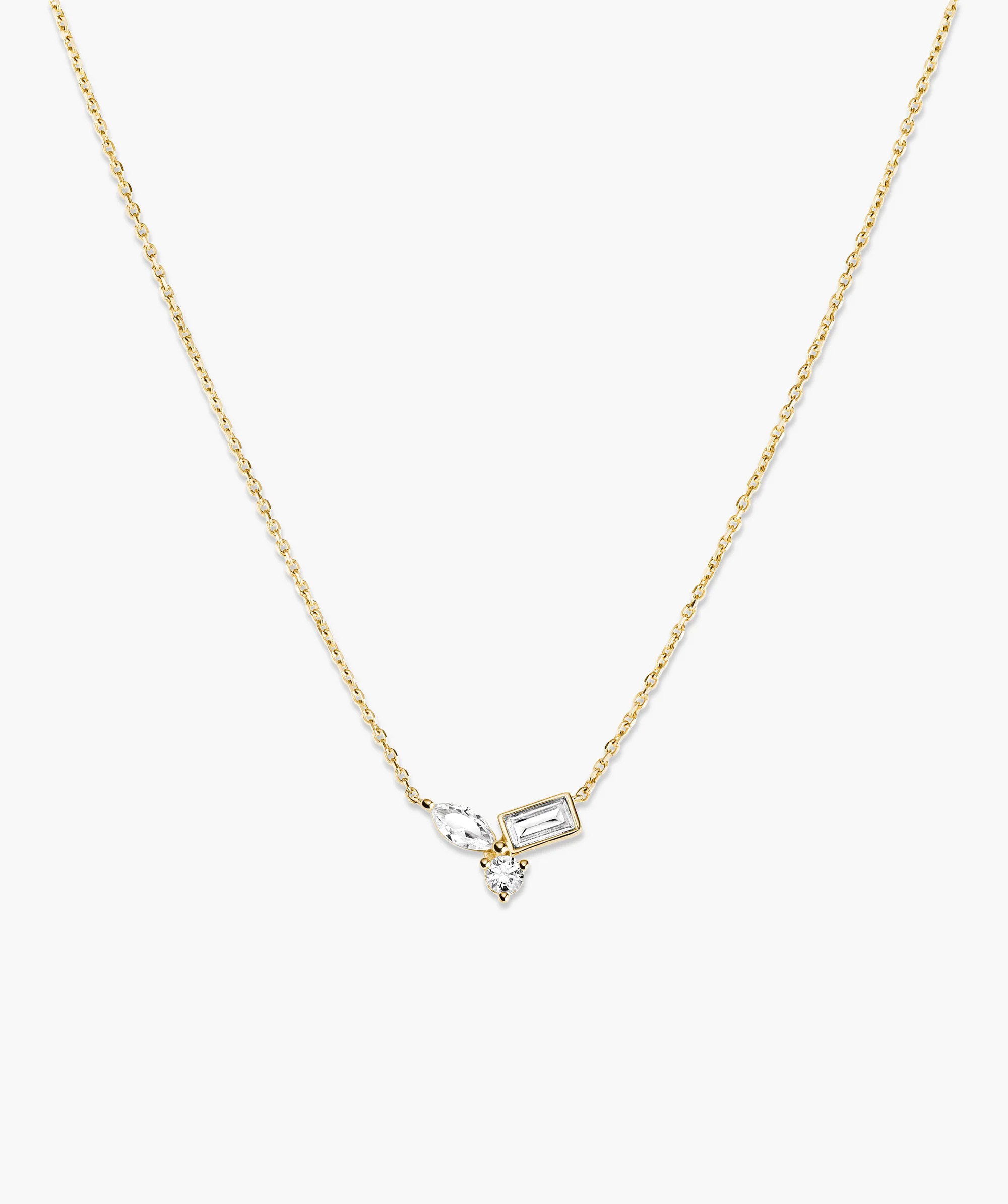 Lab Grown Sapphire Cluster Necklace | Mejuri Fine Crew