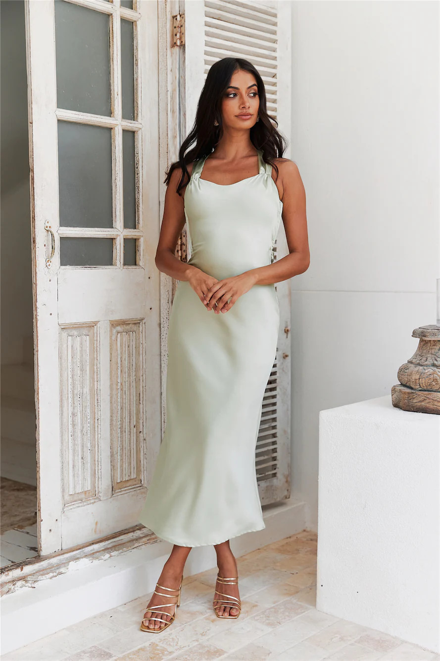 Tie It Up Girl Maxi Dress Mint | Hello Molly (AU)