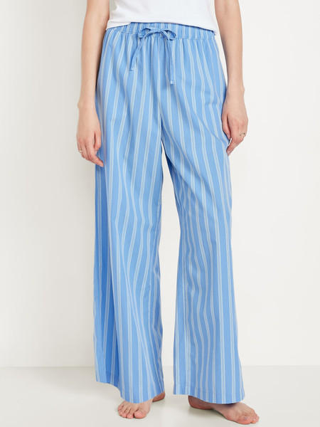 Poplin Wide-Leg Pajama Pants | Old Navy | Old Navy (US)