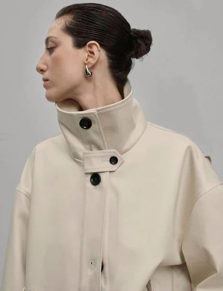 Oversized Cropped Trench Coat | Pixie Market