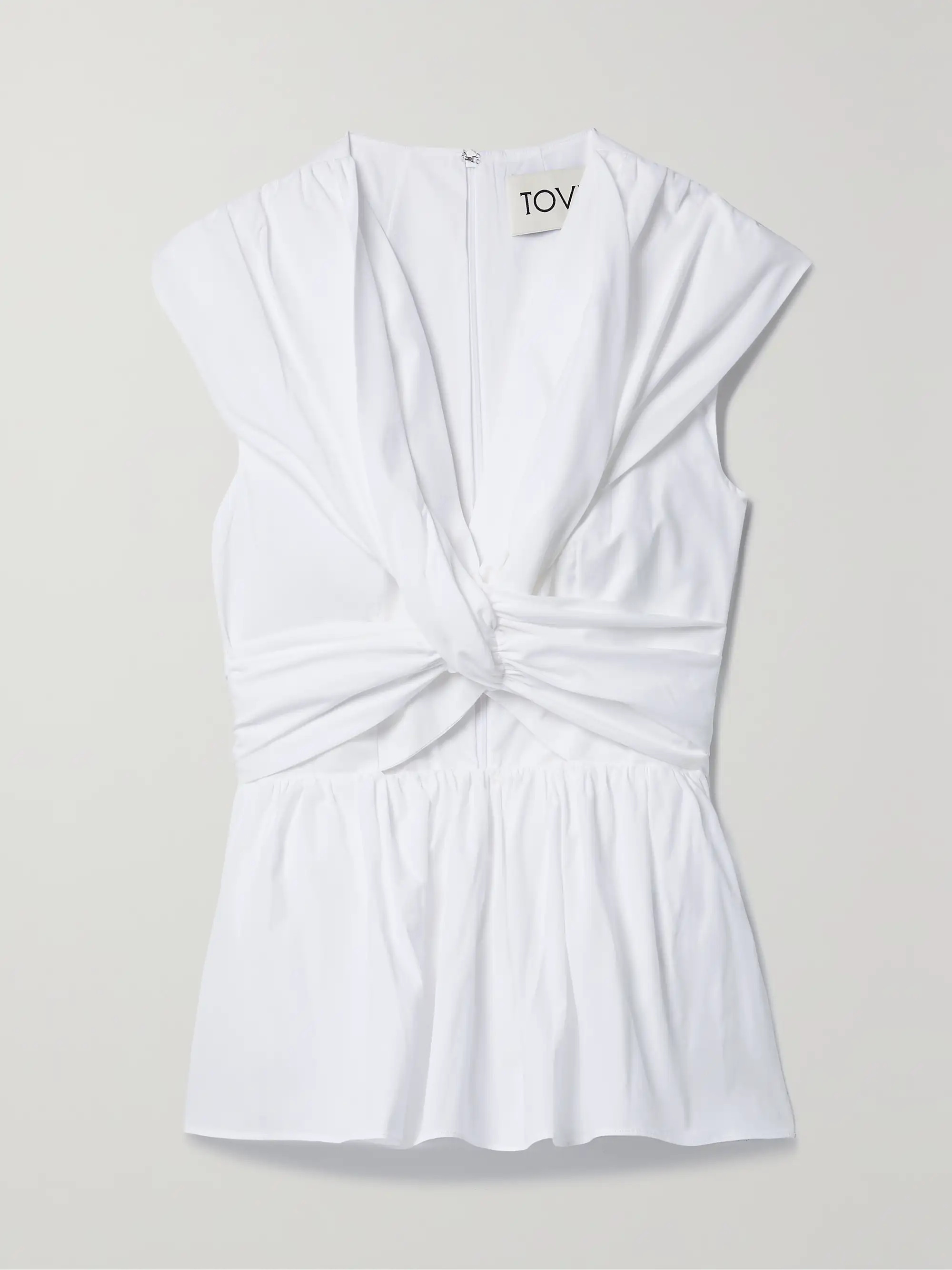 Leila twist-front cutout organic cotton-poplin top | NET-A-PORTER (US)