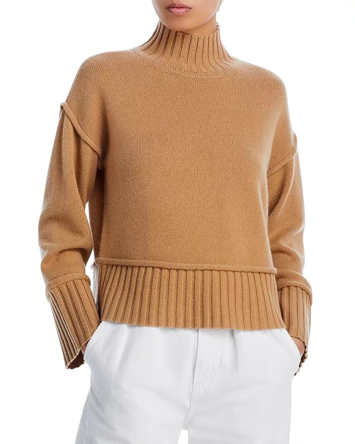 Boxy Mock Neck Cashmere Sweater - 100% Exclusive | Bloomingdale's (US)