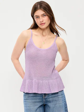 Metallic Peplum Tank Top | Old Navy (US)