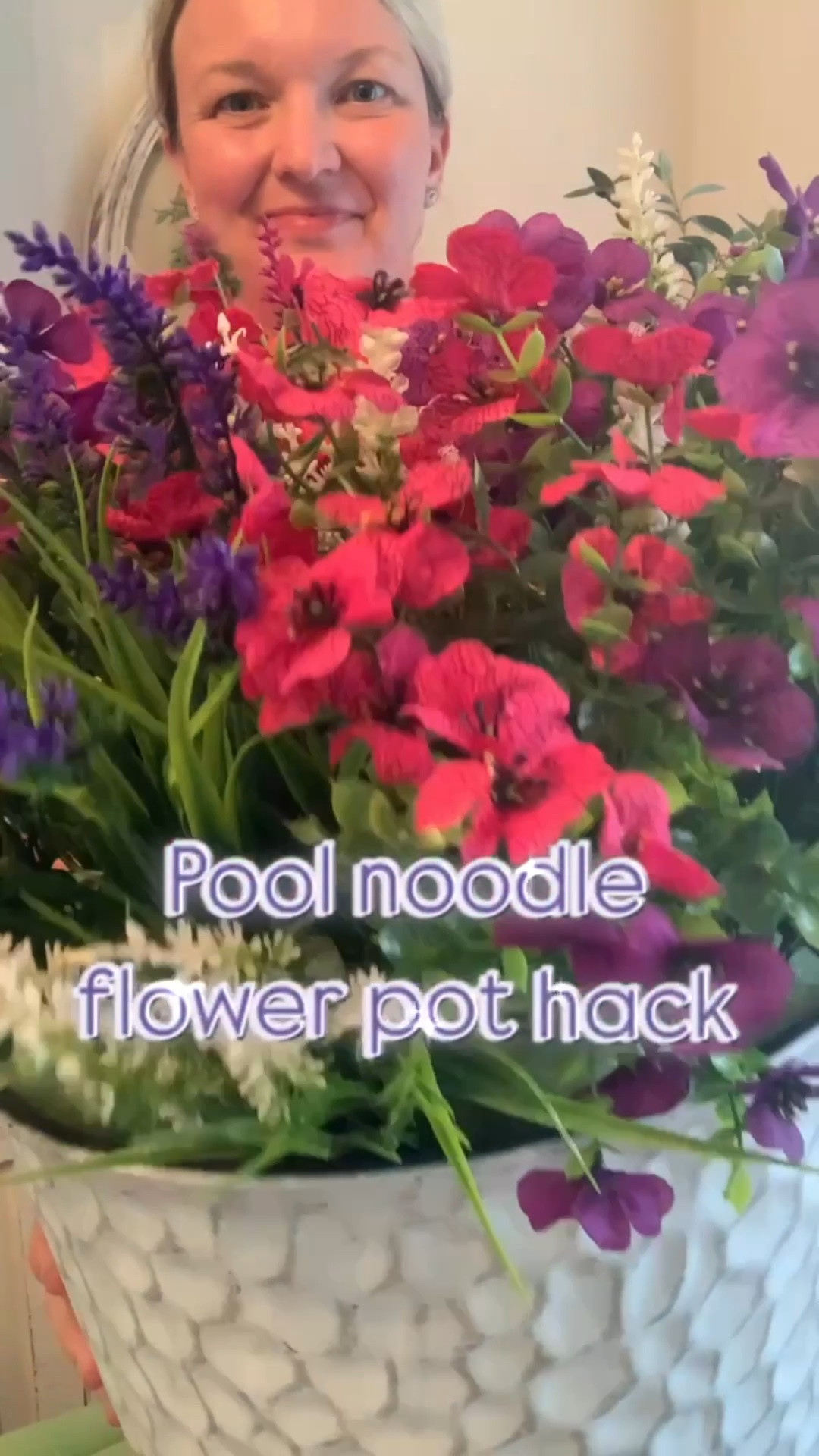 Pool Noodle Flower Pot Hack made EASY! 🌸
I’m Obsessed with faux flowers this year! As a mom on the go, I love having these beautiful blooms that’ll last the entire season, possibly even seasons, without me worrying if I watered them or not. This is my first time really using faux flowers outdoors but I have to admit, I’m in love! 

What do you think? Will you be using this pool noodle + faux flowers hack this season? 

It’s seriously so easy. Don’t overthink the measurements etc..just have fun with it, I promise it’ll look gorgeous! 
🌸🪻🌺🌷🪻🌸

#momlife #momsofinstagram #flowerpot #amazonfinds #poolnoodlehacks #flowerhack #outdoorliving #springflowers #hack #easyidea #seasonal #springtime #summerflorals #dollarstore #poolnoodle #flowers #patio #frontporchdecor

#LTKSeasonal
