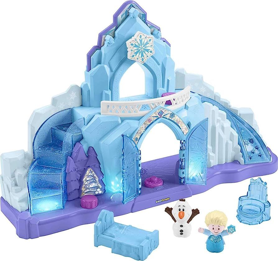 Fisher-Price Little People Toddler Playset Disney Frozen Elsa’s Ice Palace Musical Toy with Els... | Amazon (US)