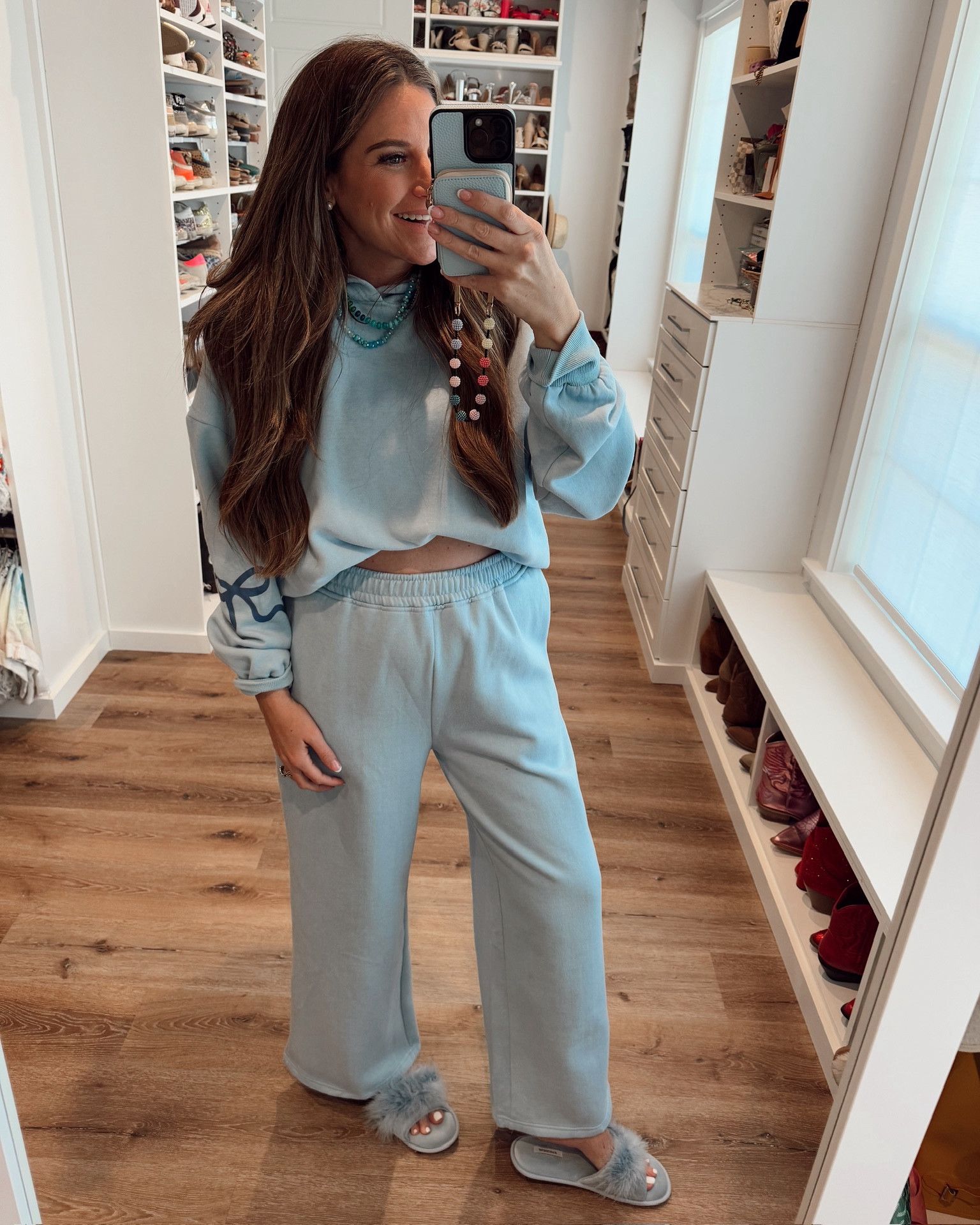 In a large two piece set and slippers - all fits tts.

#LTKFindsUnder50 #LTKSeasonal #LTKStyleTip