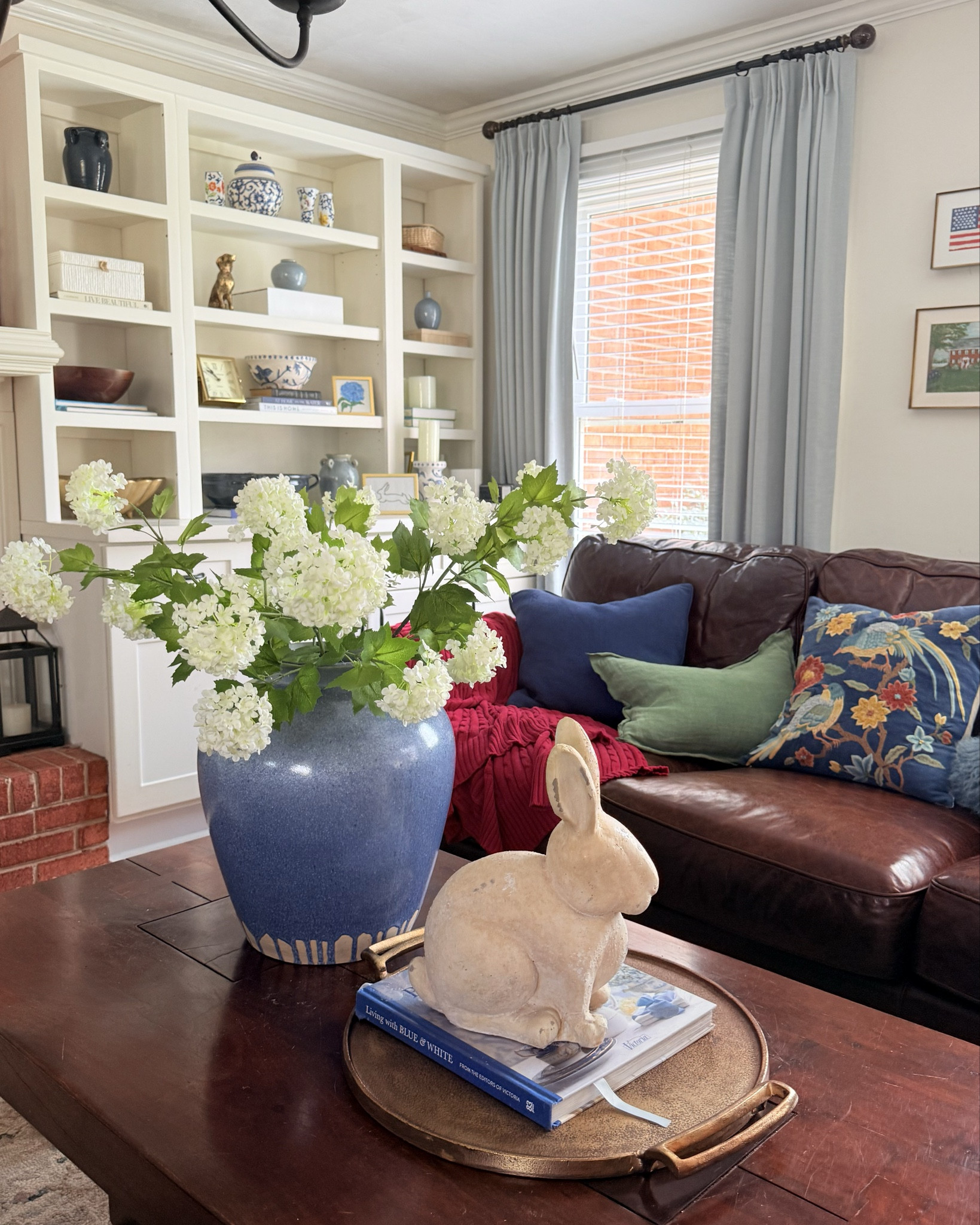 Easter decor. Pottery Barn Sculpted terracotta rabbit . Home decor. Easter home decor. Blue home decor. Traditional home decor. Classic timeless home decor 
#ltk
#ltkfind

#LTKSeasonal #LTKHome