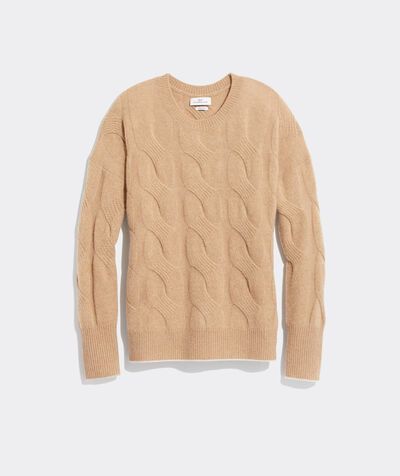 Seaspun Cashmere Cable-Knit Crewneck Sweater | vineyard vines