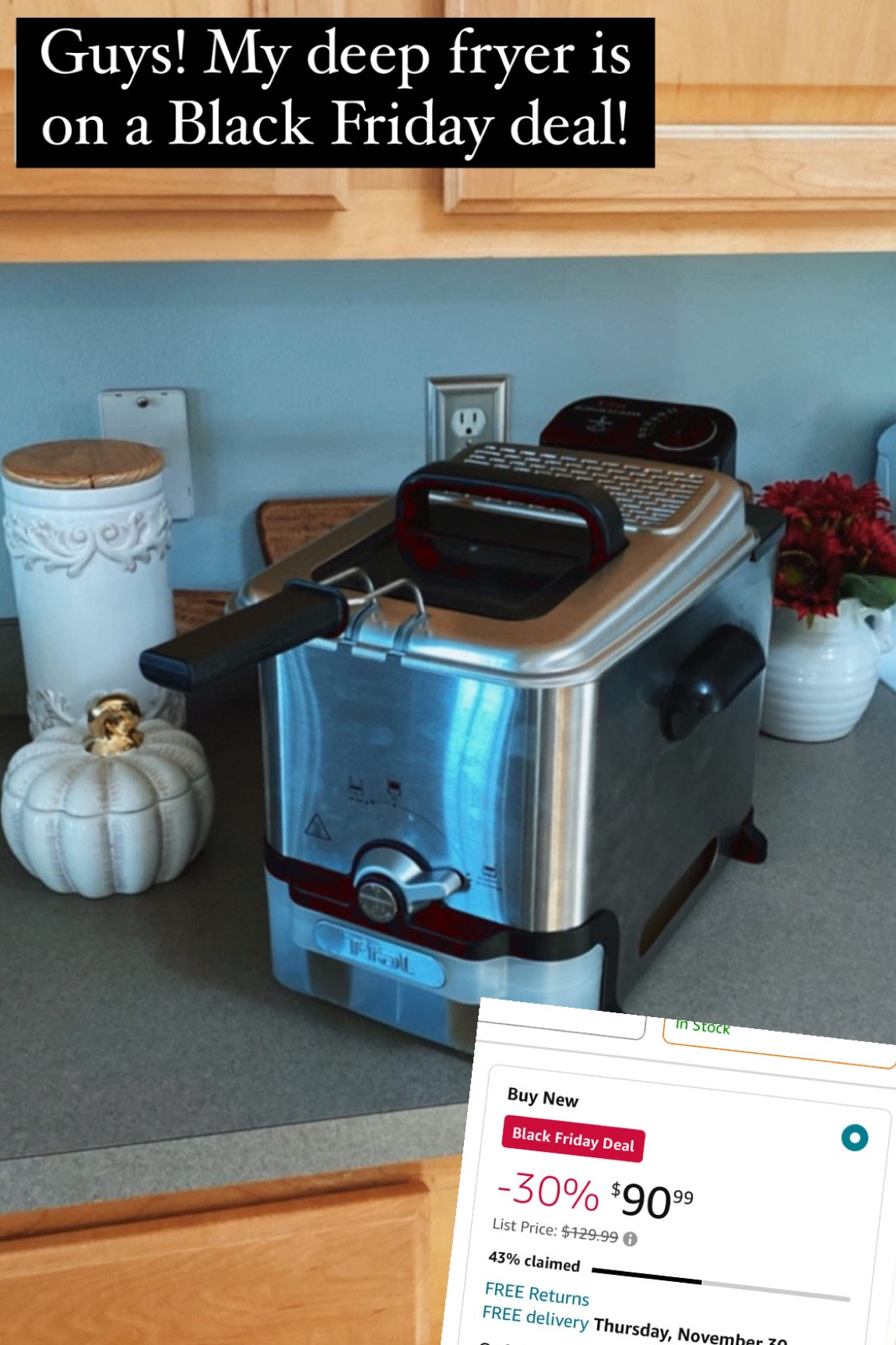 My deep fryer is on major black Friday deal alert! Perfect for anyone who loves to cook and host events. This would be a great newly wed gift or house warming Christmas gift! Moms and dads would love this too! Amazon Black Friday sale, deep fryer sale, kitchen gadget sale 

#LTKhome #LTKCyberWeek #LTKfindsunder100