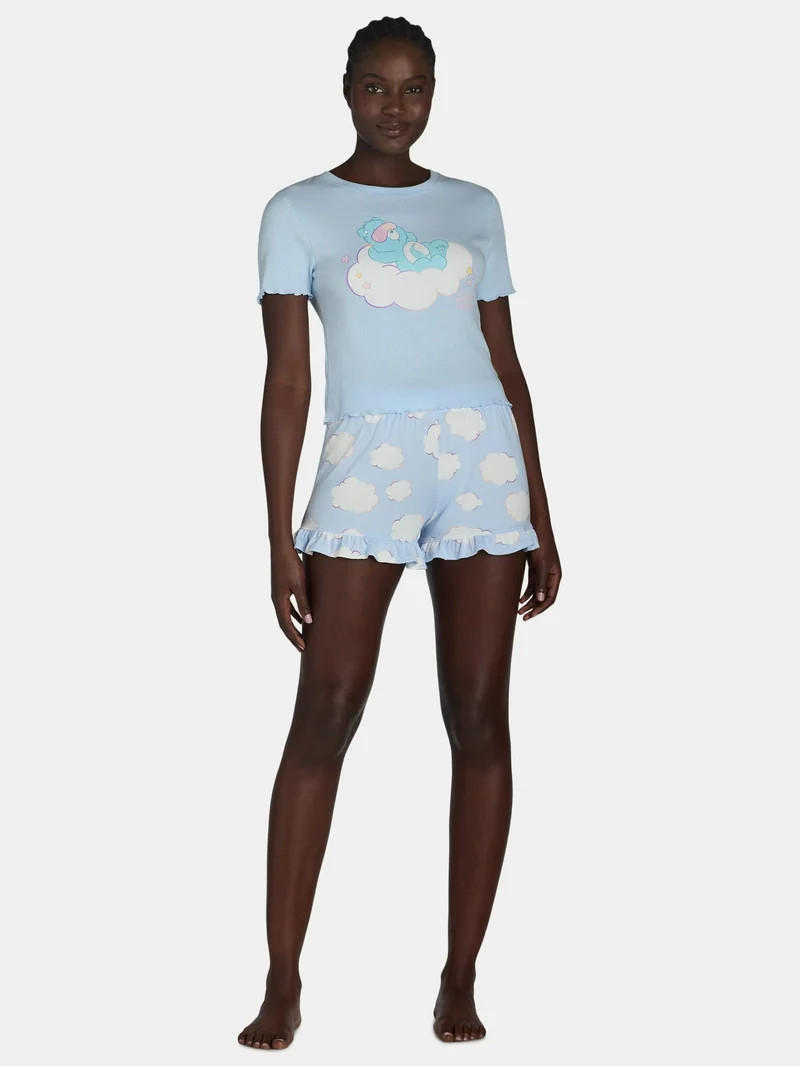 Care Bears Women\u2019s Tee and Shorts Pajama Set from Grayson Social, 2-Piece, Sizes S-3X | Walmart (US)